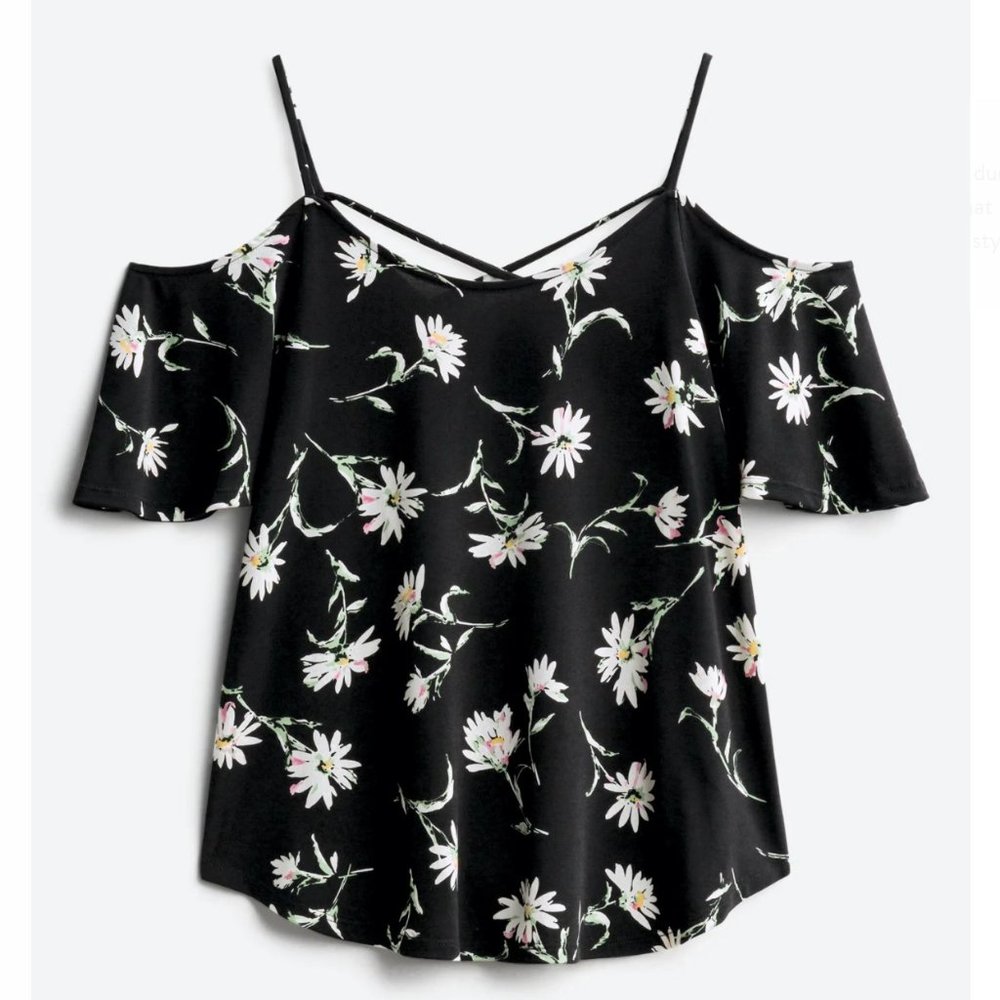 Valette Back Detail Cold Shoulder Knit Top